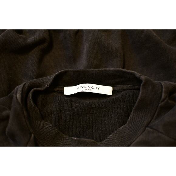 Authentic Givenchy World Tour Lightening Bolt Distressed Sweater Pullover Black - Picture 10 of 12